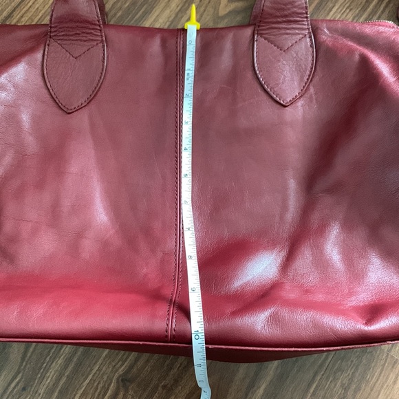 SOLD no longer available - Burgundy Leather Tote - Picture 13 of 15